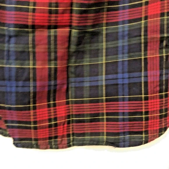 Ralph Lauren Boys Madras Plaid (Red, Blue, Green) Long Sleeve Button-Up - Sz L/G - Picture 9 of 15
